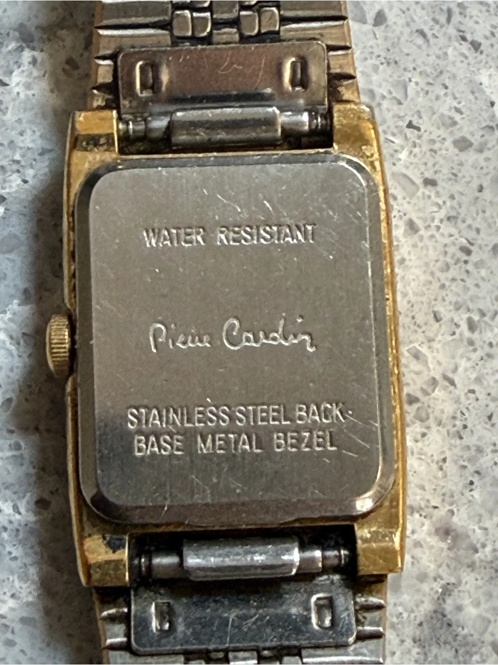 Pierre Cardin Gold-Tone Men’s Square Dial Bracelet Watch